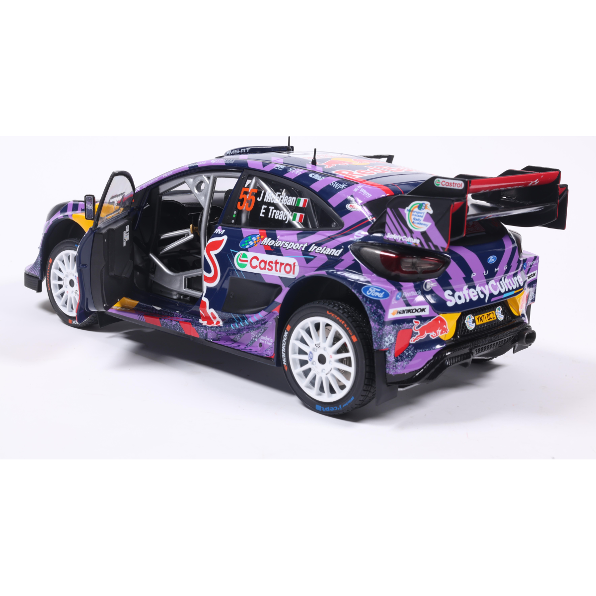 Solido S1809509 Voiture miniature collection 1/18 Ford Puma Rally1 Hybrid Purple 55 Mcerlean / Treacy MonteCarlo 2025 - Breizh Modélisme.