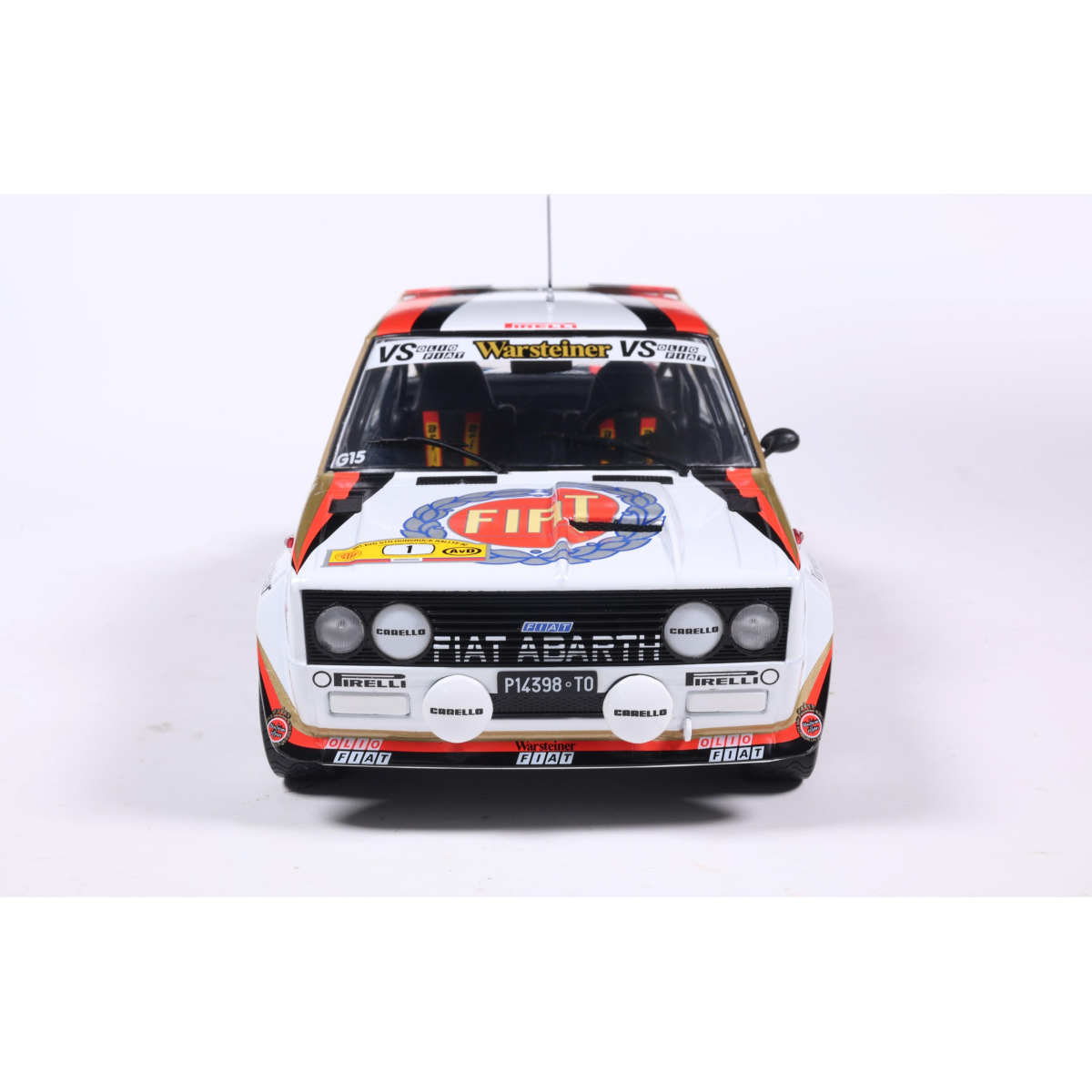 Solido S1806008 Voiture miniature collection 1/18 Fiat 131 Abarth White 1 Rohrl / Geistdorfer Rally Hunsruck 1980 - Breizh Modélisme.