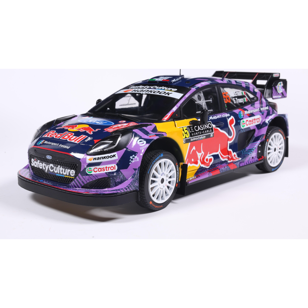 Solido S1809509 Voiture miniature collection 1/18 Ford Puma Rally1 Hybrid Purple 55 Mcerlean / Treacy MonteCarlo 2025 - Breizh Modélisme.