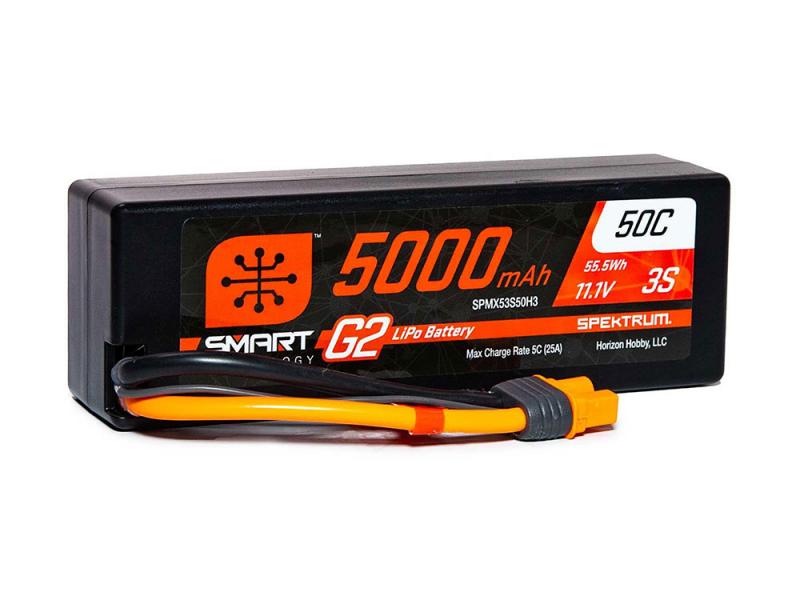 Batterie LiPo 3S 11,1V 5000mAh 50C Smart G2 Hardcase IC3 - SPMX53S50H3