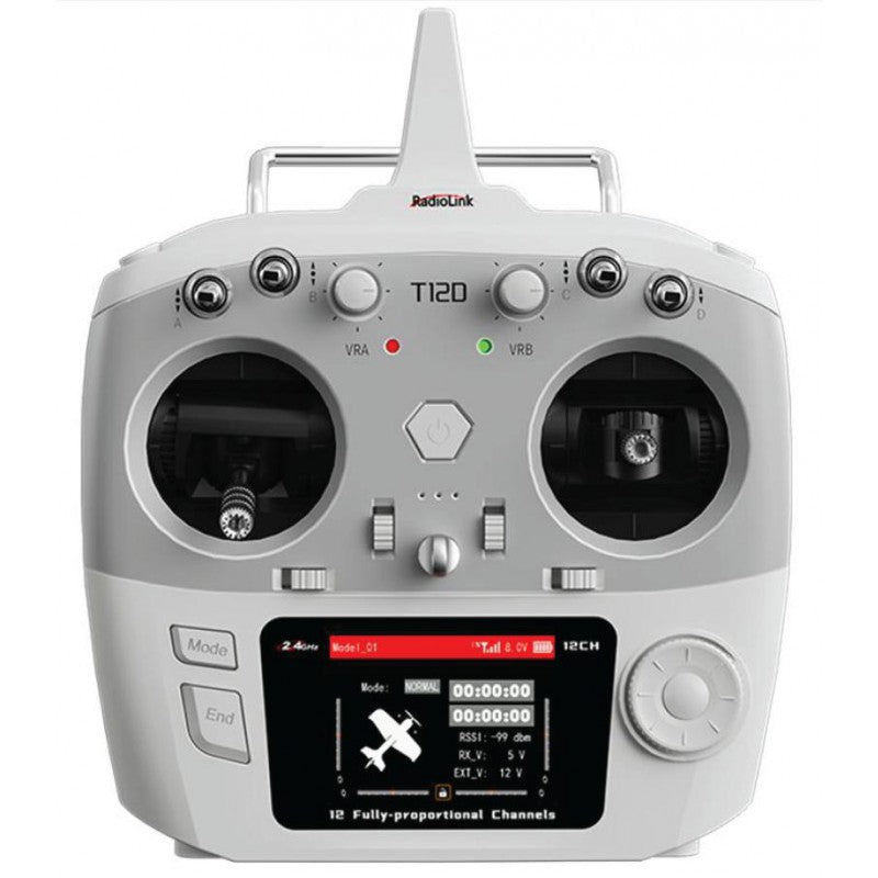 Radio Radiolink 12 voies T12D Mode 1 avec récepteur R12F - Breizh Modélisme.