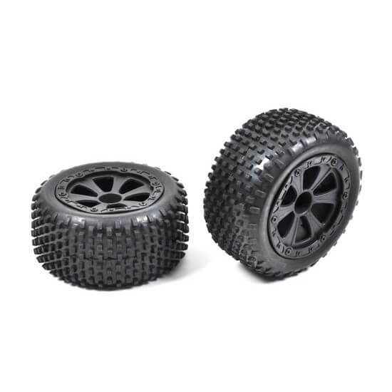 2 pneus et jantes Av/Arr Buggy T2M - T2M T4910/2A - Breizh Modélisme