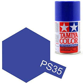 Peinture Lexan PS35 bleu violet - Tamiya 86035 - Breizh Modélisme.