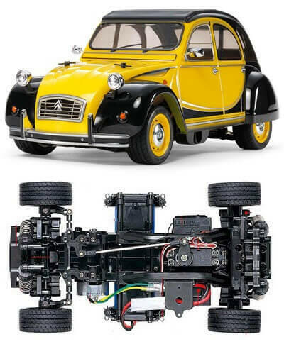 Tamiya Citroën 2CV Charleston / 58655 Kit à monter Voiture M05 - Breizh Modélisme.