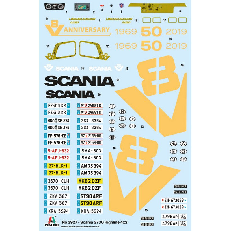 Maquette camion Scania S730 Highline 4x2 - Italeri 3927 - 1/24 - Breizh Modélisme.