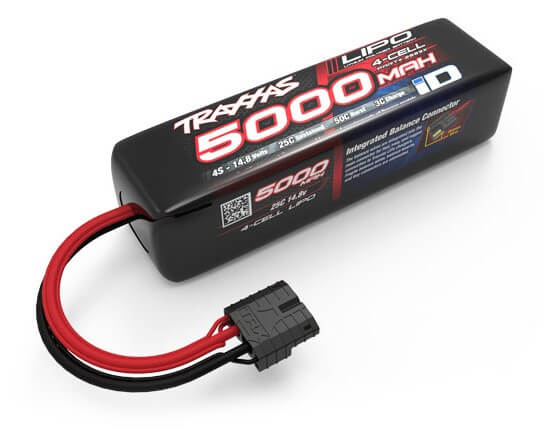 Batterie lipo 4S Traxxas 2889X ID 14,8V 5000mAh 25C - Breizh Modélisme