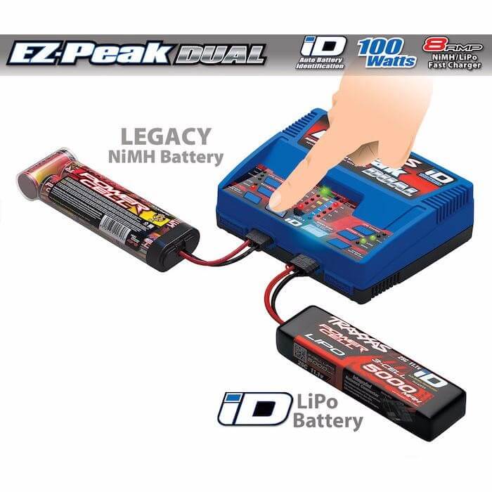 Chargeur Traxxas 2972G Rapide Double Sortie Lipo/Nimh iD 100W - Breizh Modélisme