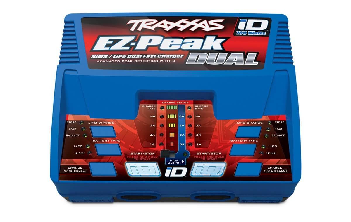 Chargeur Traxxas 2972G Rapide Double Sortie Lipo/Nimh iD 100W - Breizh Modélisme