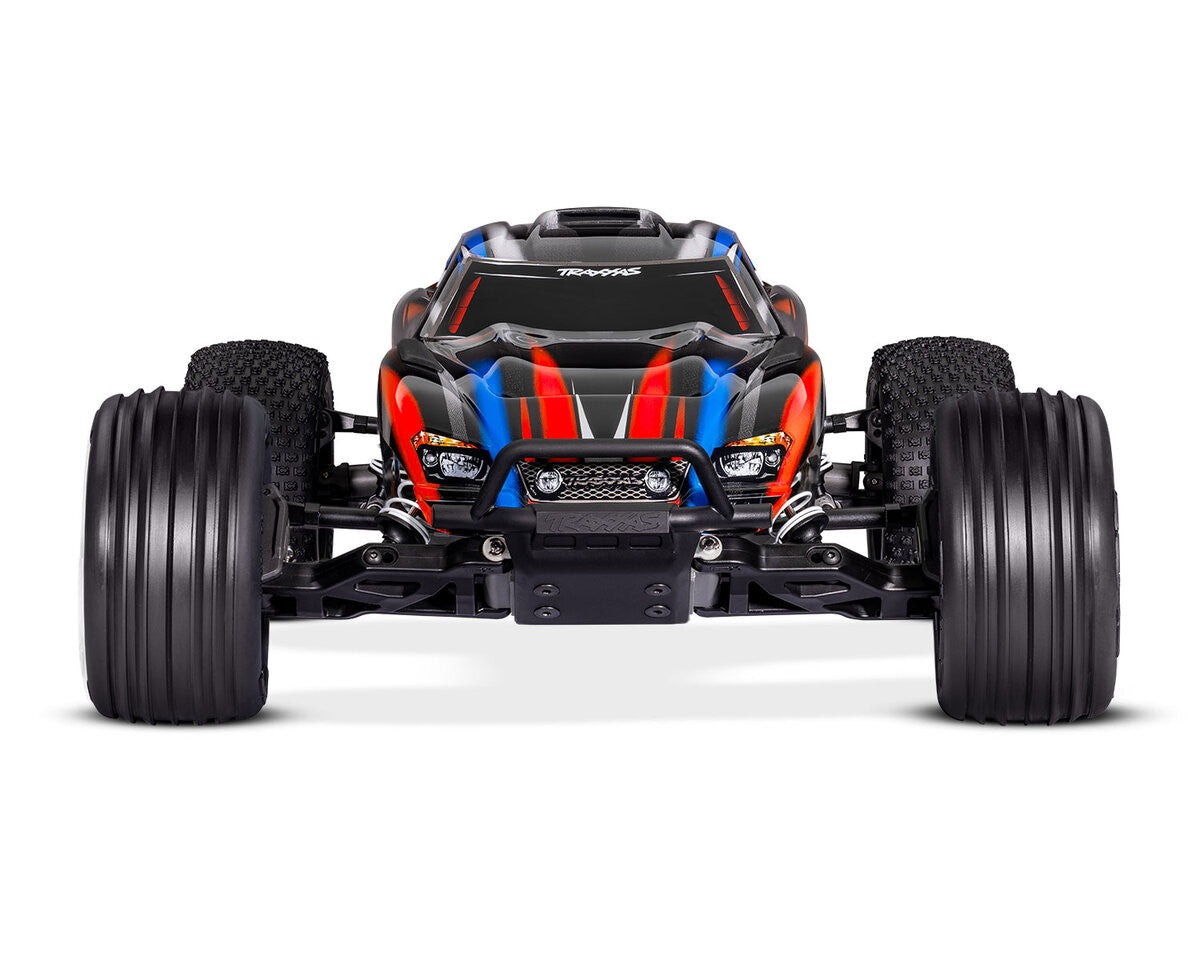 Traxxas Rustler 4x2 BL-2s clipless 37354-4 rouge - Breizh Modélisme.