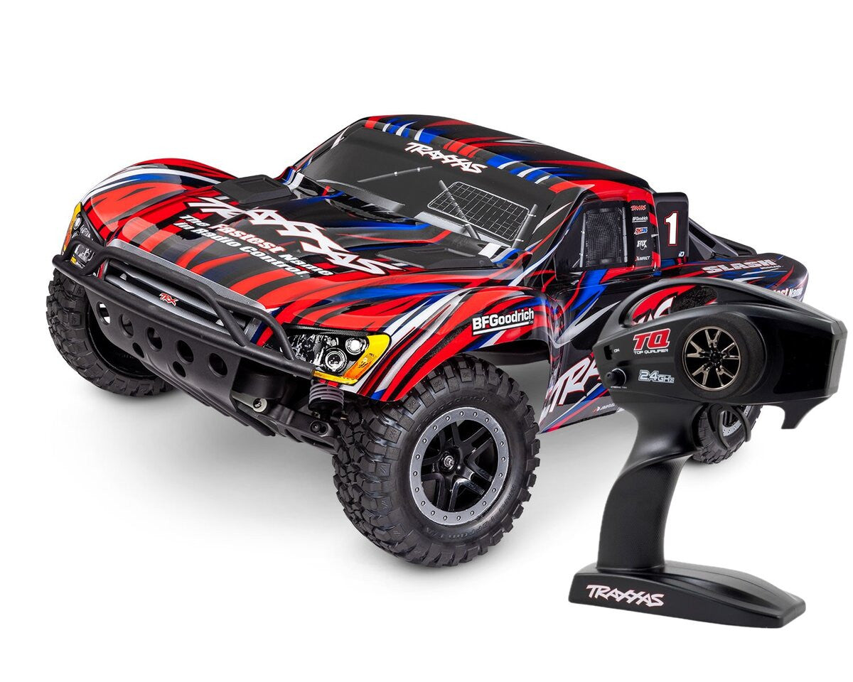 Traxxas Slash 4X2 BL-2S HD 58334-4 rouge - Breizh Modélisme.