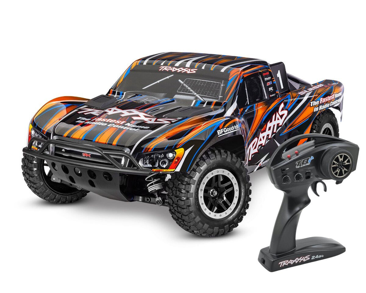 Traxxas Slash 4X4 VXL brushless HD 68386-4 orange - Breizh Modélisme.