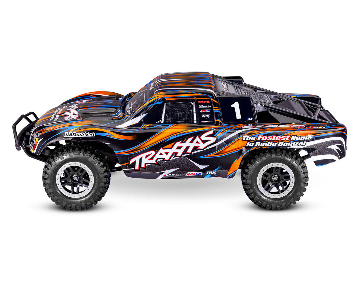 Traxxas Slash 4X4 VXL brushless HD 68386-4 orange - Breizh Modélisme.