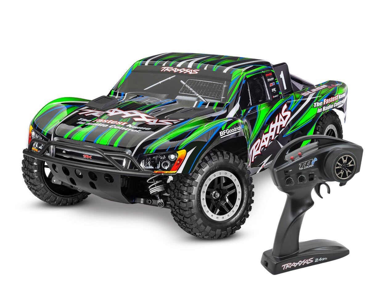 Traxxas Slash 4X4 VXL brushless HD 68386-4 vert - Breizh Modélisme.
