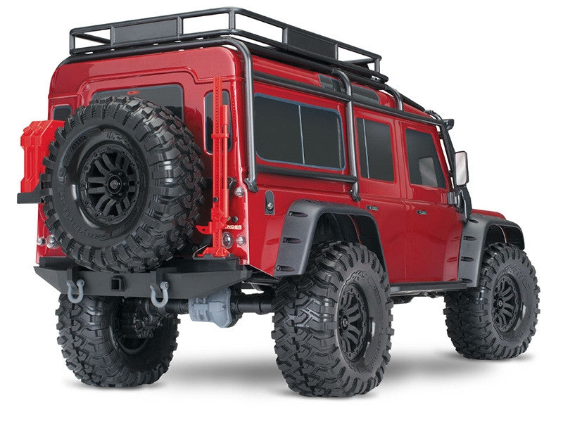 Traxxas TRX-4 Land Rover Defender Clipless RTR 82256-4 rouge - Breizh Modélisme.