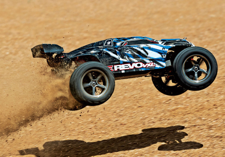 Traxxas Mini E Revo Brushless 1/16 VXL TQI ID TSM 71076-8 bleu