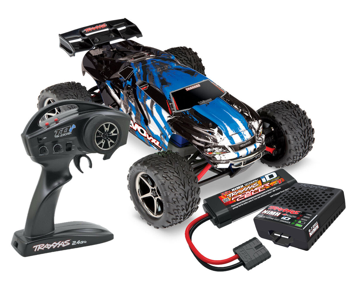 Traxxas Mini E Revo Brushless 1/16 VXL TQI ID TSM 71076-8 bleu