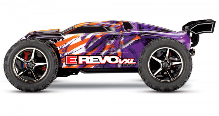 Traxxas Mini E Revo Brushless 1/16 VXL TQI ID TSM 71076-8 violet - Breizh Modélisme.