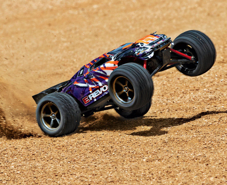 Traxxas Mini E Revo Brushless 1/16 VXL TQI ID TSM 71076-8 violet - Breizh Modélisme.