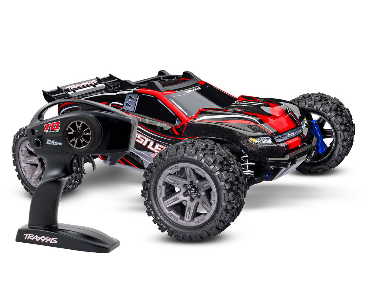 Traxxas Rustler 4x4 BL-2s RTR 67164-4 rouge - Breizh Modélisme.