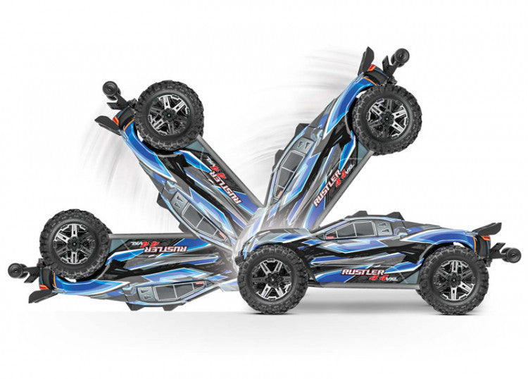 Traxxas Rustler 4x4 HD VXL Brushless 1/10 RTR - 67376-4 bleu