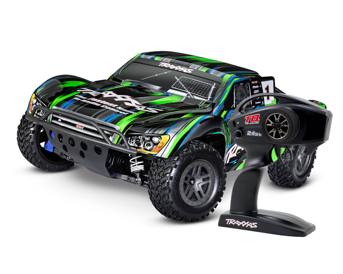 Traxxas Slash 4x4 BL-2s RTR 68154-4 vert - Breizh Modélisme.