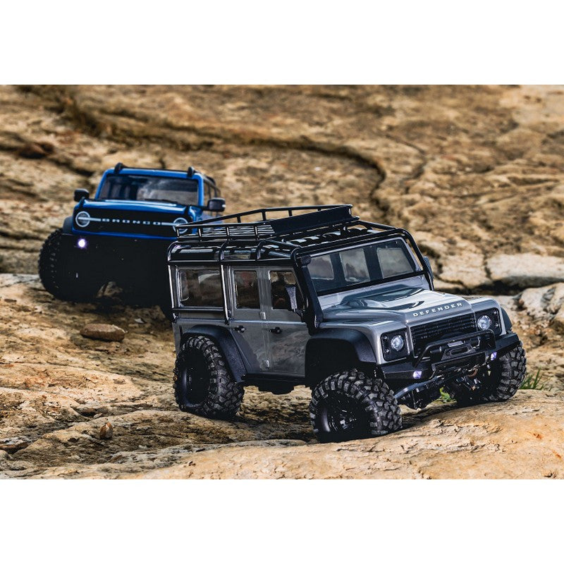 Traxxas TRX-4M 1/18 Land Rover Defender Crawler Gris RTR - 97054-1 - Breizh Modélisme