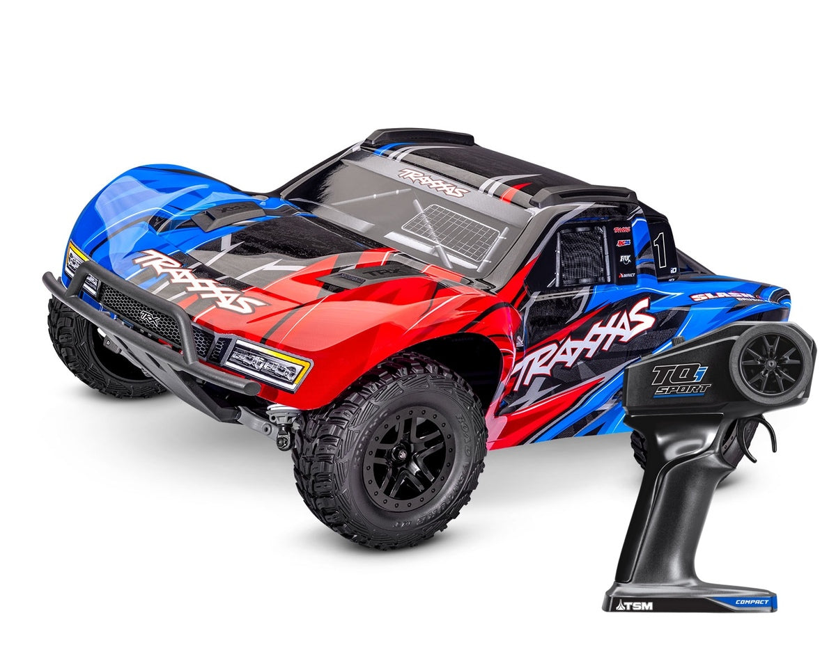 Traxxas Slash 4x4 VX3 Brushless rouge 68454-4 - Breizh Modélisme.