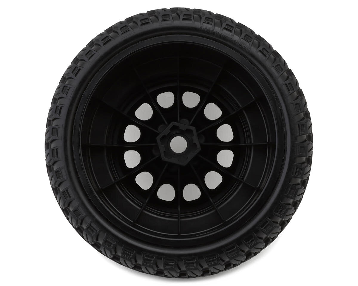 2 Pneus et jantes Gravix Belted noir chrome pour Traxxas XMaxx / XRT 7862X - Breizh Modélisme.