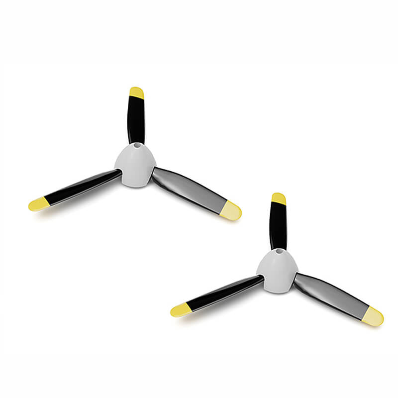 Hélice complète à 4 pales (2pcs) 768-5 - V-P7680505 - Breizh Modélisme.