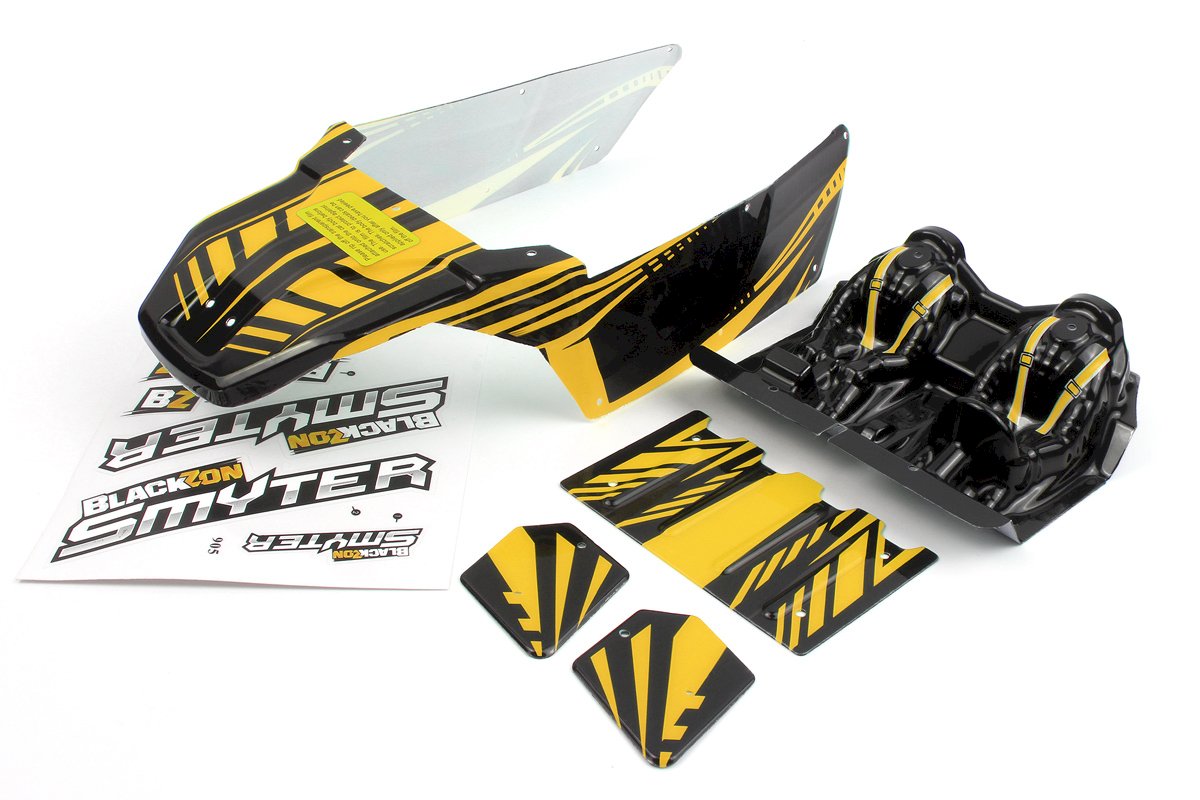 Carrosserie jaune/noir pour Blackzon Smyter DB 540264