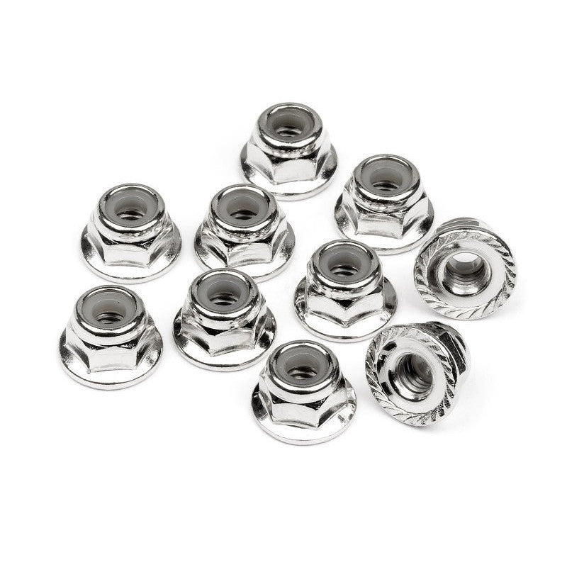 Ecrous de roues Nylstop M4 (argent/10pcs) HPI 103729
