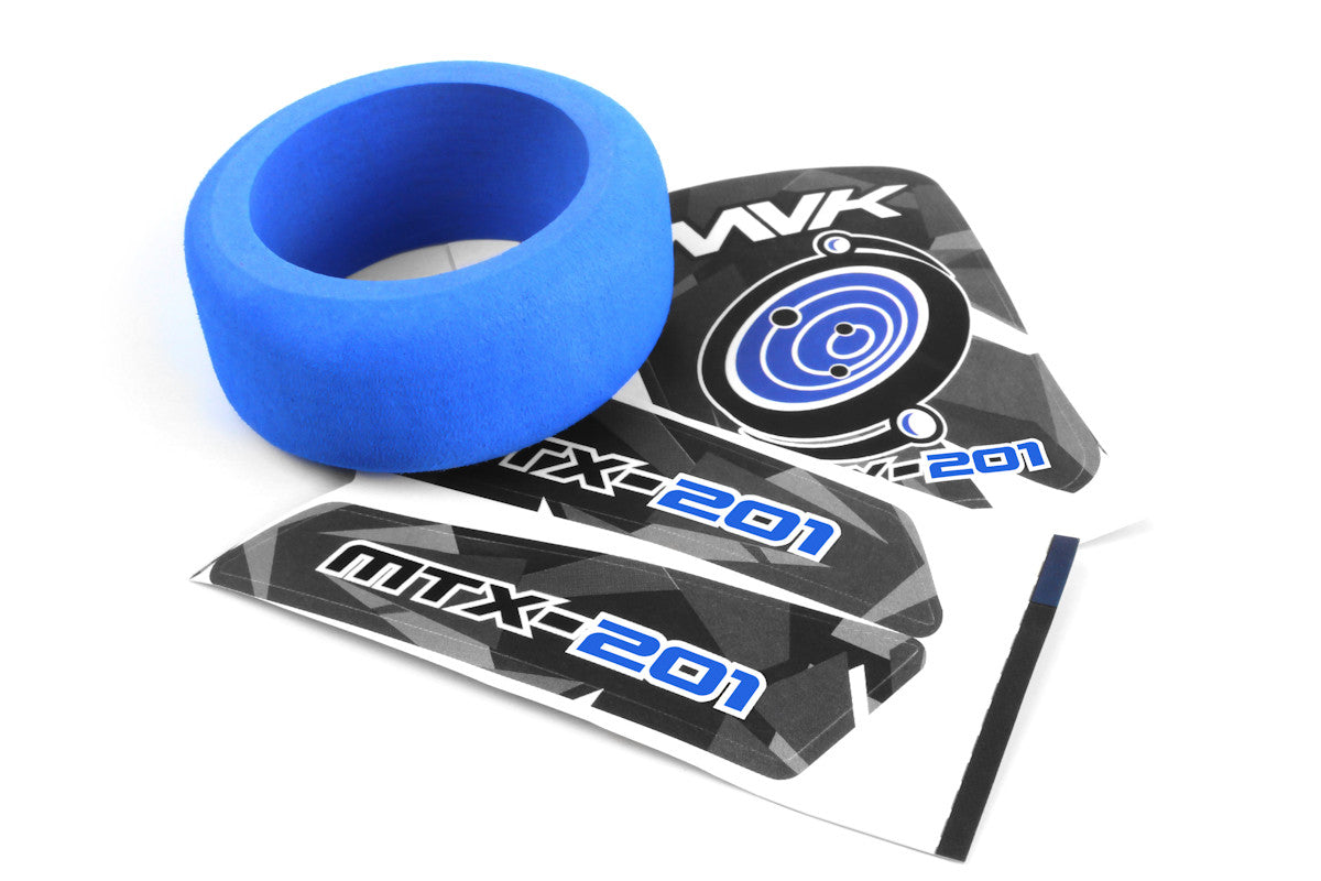 Mousse et décalcomanies pour roue d'émetteur MTX-201 (bleu) MV150751