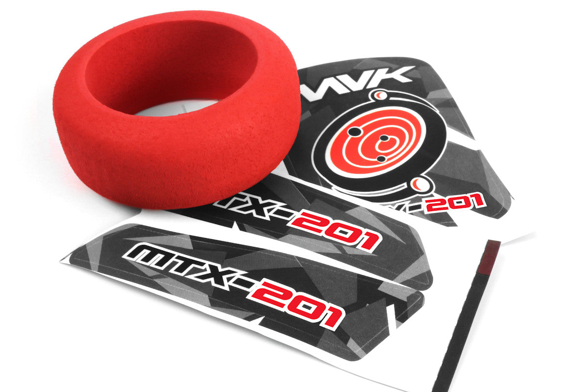 Mousse et décalcomanies pour roue d'émetteur MTX-201 (Rouge) MV150752