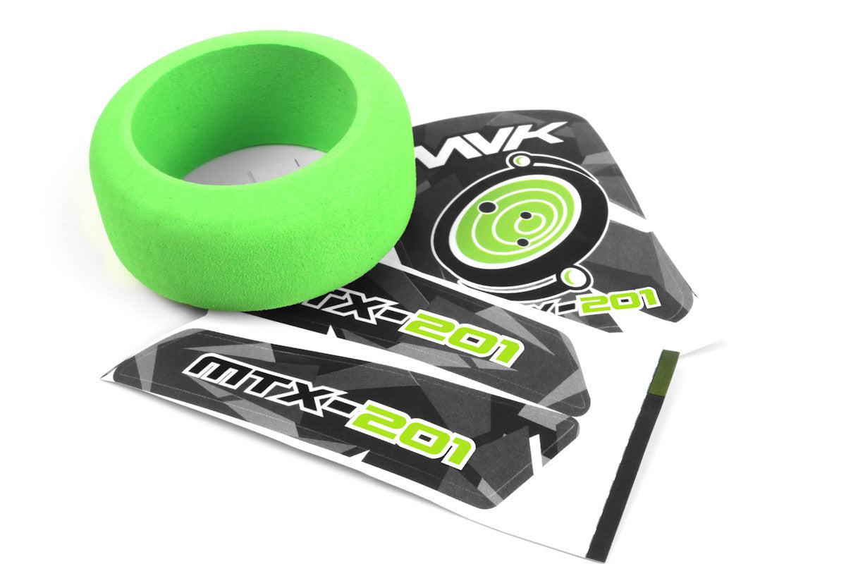 Mousse et décalcomanies pour roue d'émetteur MTX-201 (Vert) MV150754