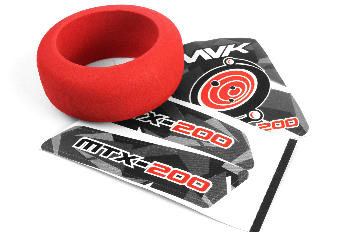 Roue de radio et autocollants rouge Maverick Atom MV150552