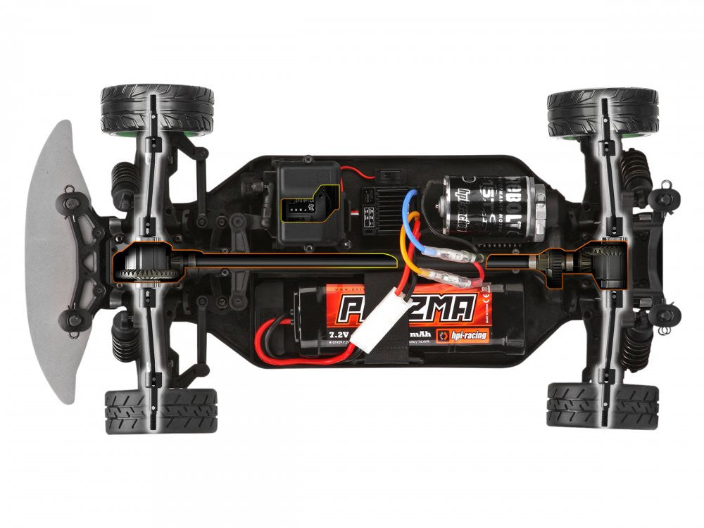 HPI Voiture RC Drift 1/10 Sport 3 Drift VGJR Fun Haver Mustang V2 - 120094 - Breizh Modélisme.