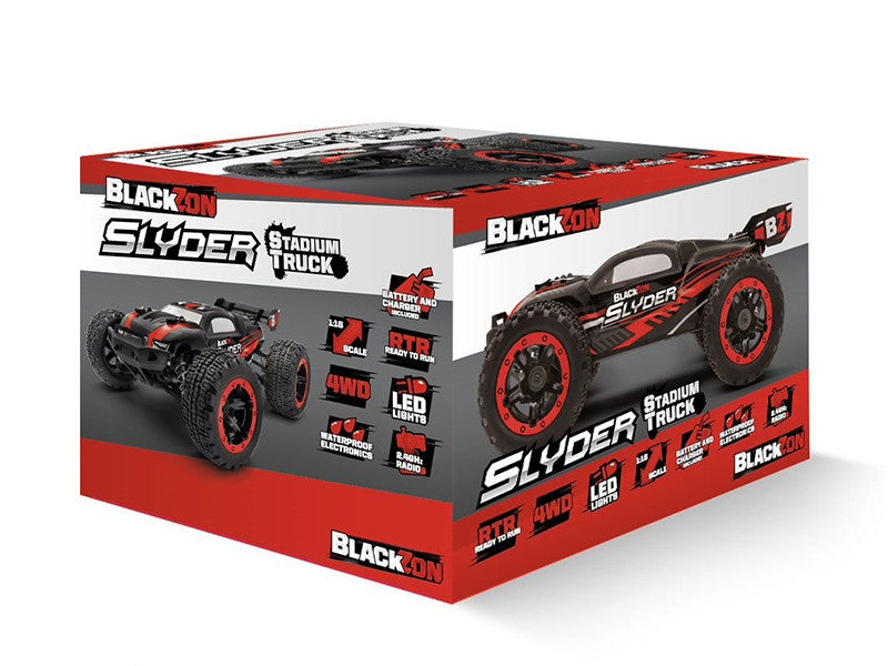 Truggy télécommandé 4WD Blackzon Slyder rouge 1/16 RTR - 540096