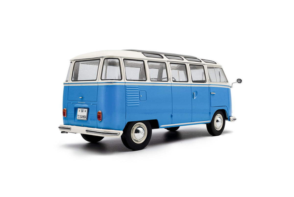 Solido S1813401 miniature collection 1/18 Volkswagen T1 Samba bleu/blanc 1962 - Breizh Modélisme.