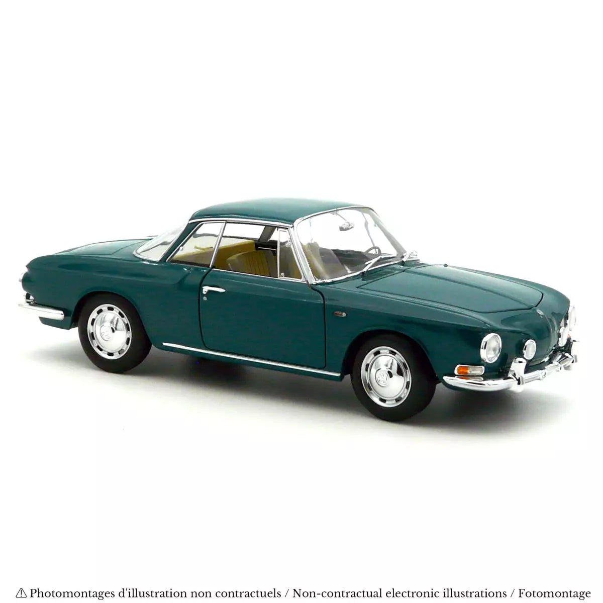 Voiture miniature collection 1/18 VW Karmann Ghia 1500 1963 Vert Smaragd Norev 188648