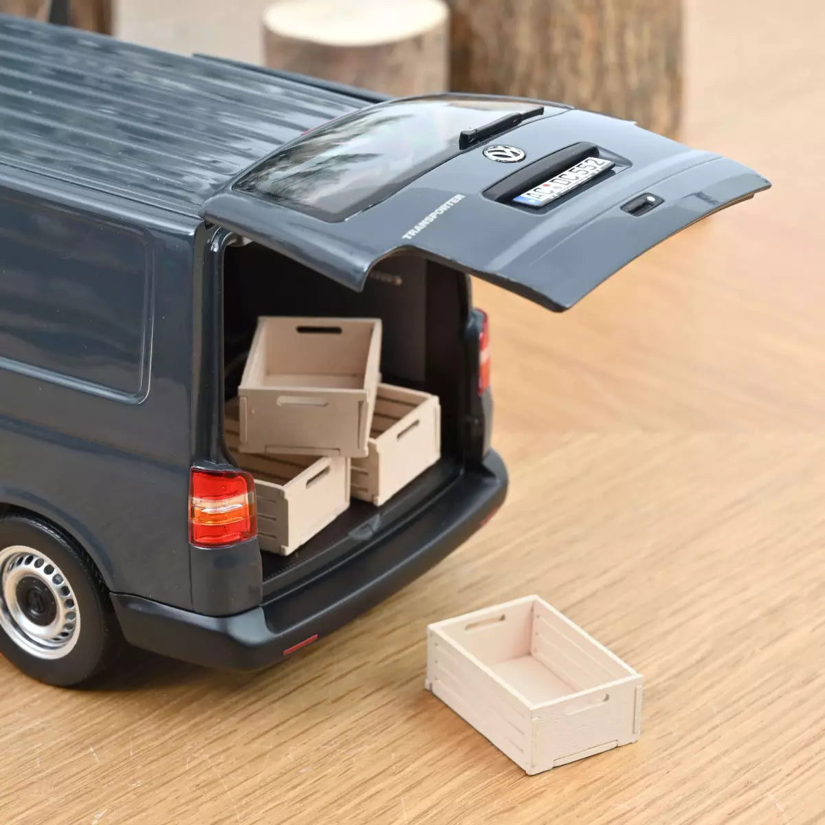 Voiture miniature collection 1/18 VW Transporter 2003 Gris anthracite Norev 188616