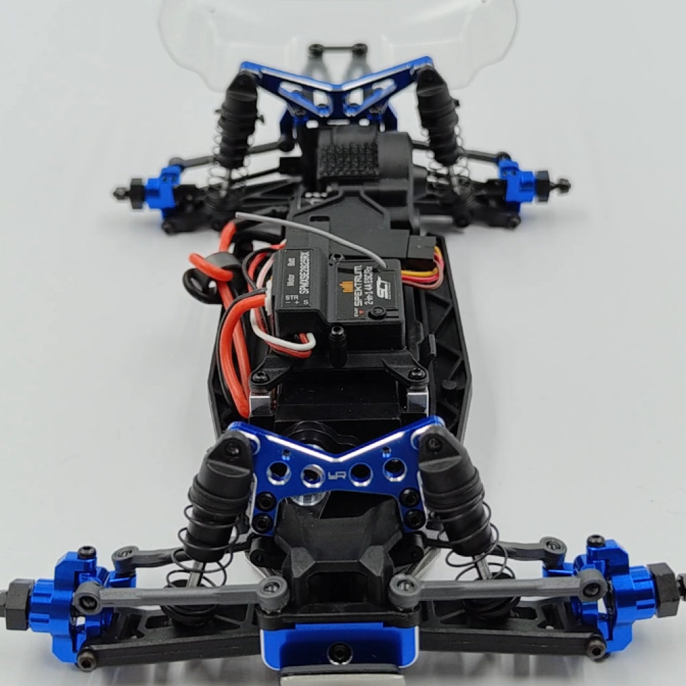 Ensemble de tour d'amortisseurs en aluminium (avant et arrière) pour buggy Losi 1/24 Micro-B 2WD - Breizh Modélisme.