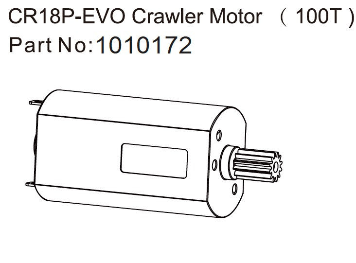 130 Crawler Motor (100T) - EVO 1:18 - Breizh Modélisme.
