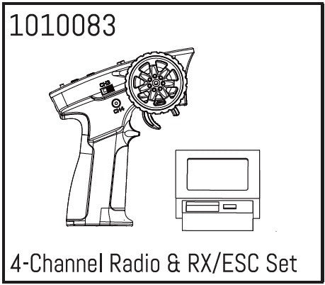 4-Channel Radio et RX/ESC Set - Breizh Modélisme.