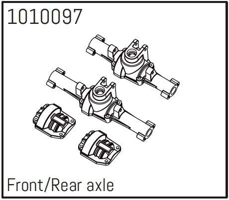 Front/Rear Axle Set - PRO Crawler 1:18 - Breizh Modélisme.