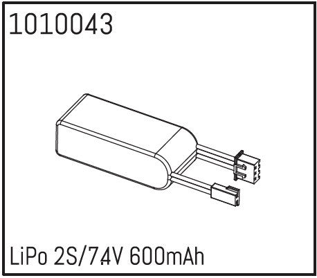 LiPo 2S/7.4V 600mAh - Breizh Modélisme.