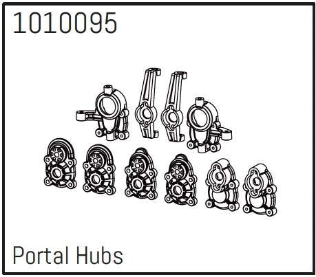 Portal Hub Set - PRO Crawler 1:18 - Breizh Modélisme.