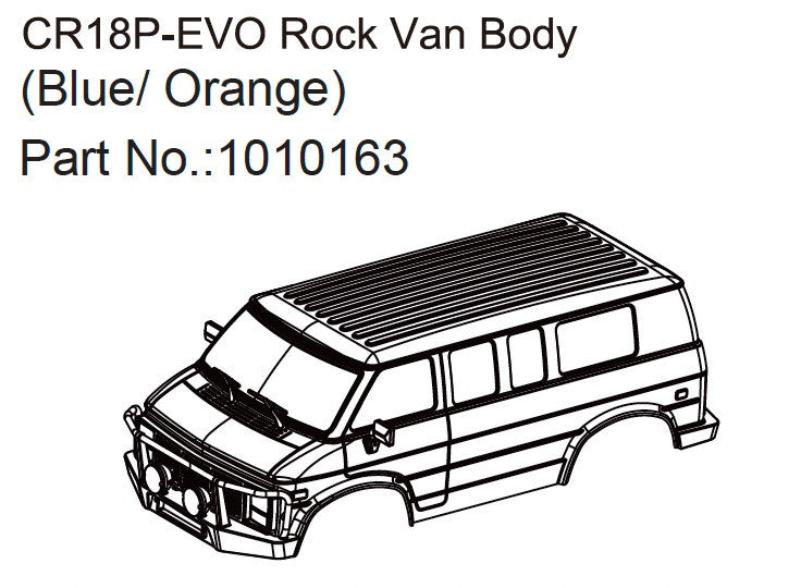 Rock Van Body (blue/orange) - EVO 1:18 - Breizh Modélisme.
