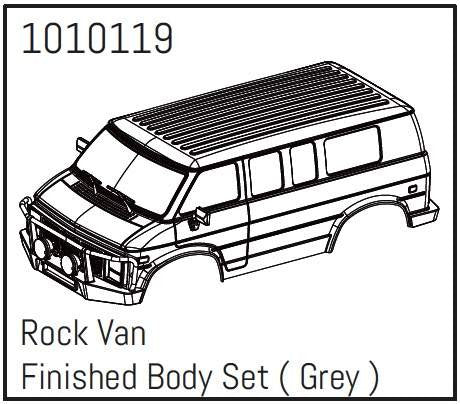 Rock Van PC Body Set (grey) - PRO Crawler 1:18 - Breizh Modélisme.