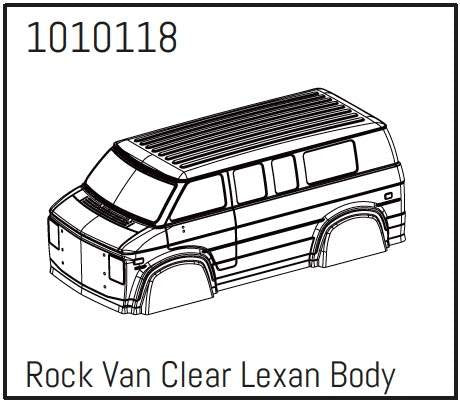 Rock Van PC Body (unpainted) - PRO Crawler 1:18 - Breizh Modélisme.