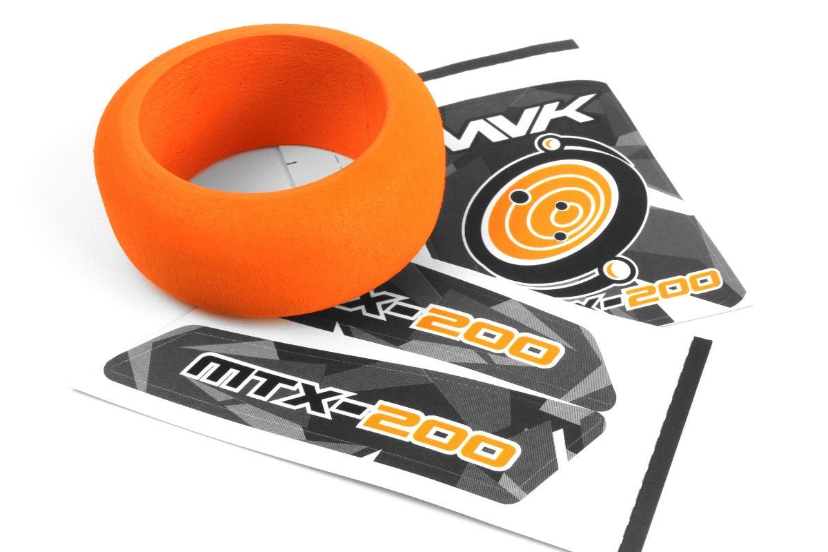 Roue de radio et autocollants orange Maverick Atom MV150553